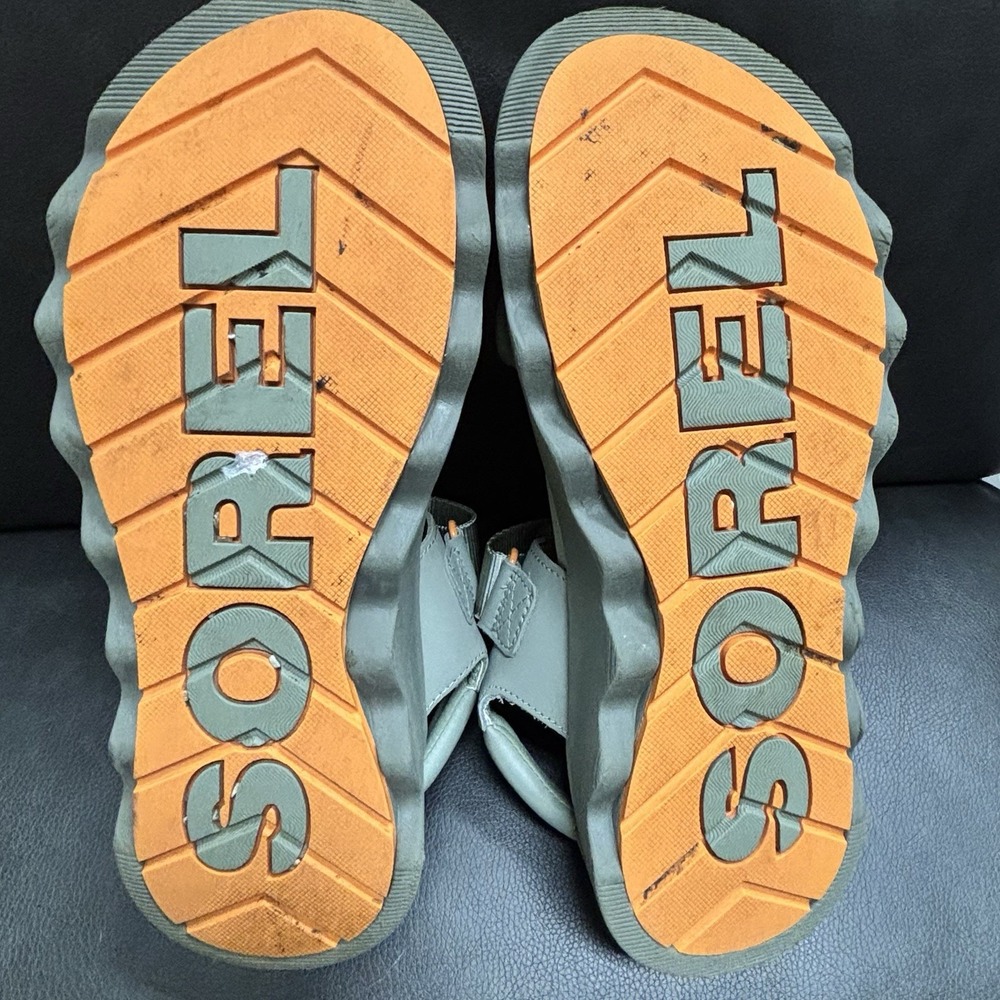Sorel Viibe Sandals Womens Size 9 Soft Green Leather Slingback Comfort Flat Vibe - Picture 11 of 11